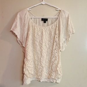 Top with floral pattern